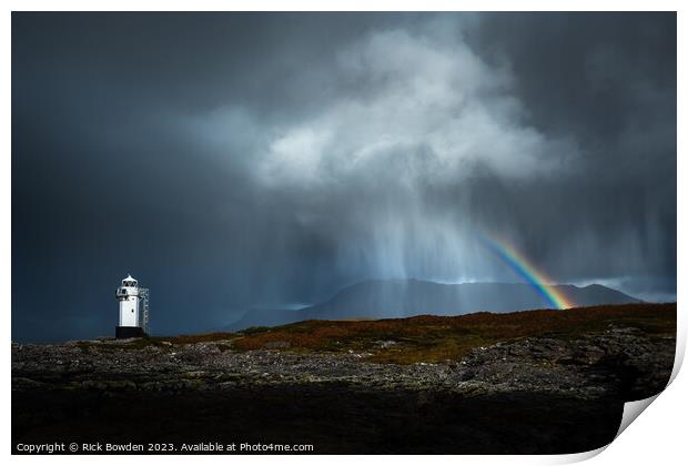 The Rainbow and the Lighthouse Print by Rick Bowden