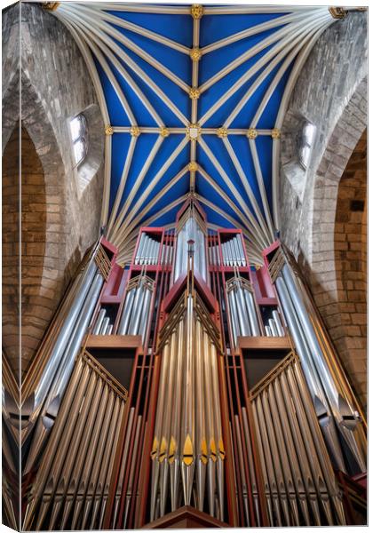 Pipe Organ And Vault In St Giles Cathedral, Edinburgh Canvas Print by Artur Bogacki