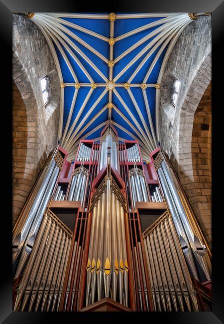 Pipe Organ And Vault In St Giles Cathedral, Edinburgh Framed Print by Artur Bogacki