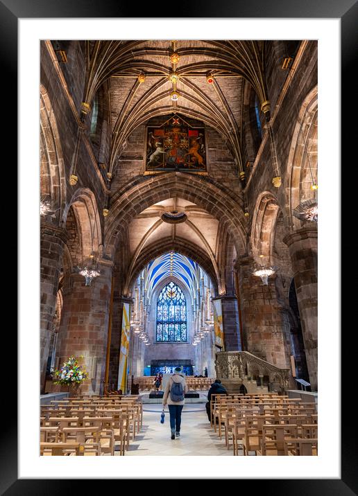 Interior of St Giles Cathedral in Edinburgh Framed Mounted Print by Artur Bogacki