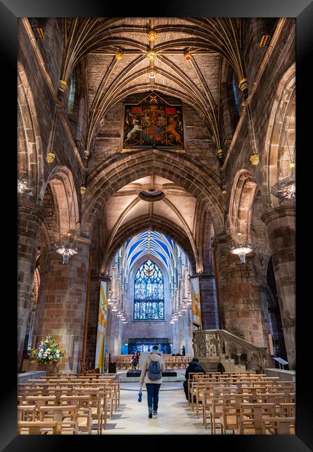 Interior of St Giles Cathedral in Edinburgh Framed Print by Artur Bogacki