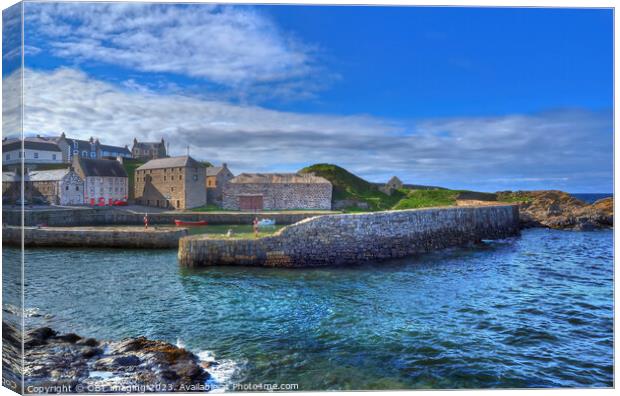 Portsoy Harbour Aberdeenshire Fishing Village Scotland  Canvas Print by OBT imaging