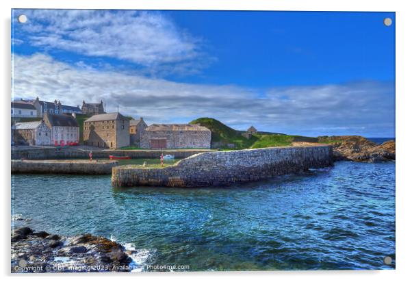 Portsoy Harbour Aberdeenshire Fishing Village Scotland  Acrylic by OBT imaging