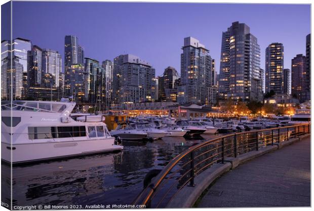Coal Harbour Sunset Canvas Print by Bill Moores