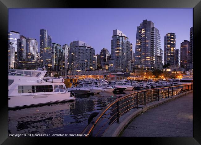 Coal Harbour Sunset Framed Print by Bill Moores