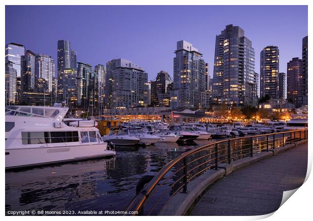 Coal Harbour Sunset Print by Bill Moores