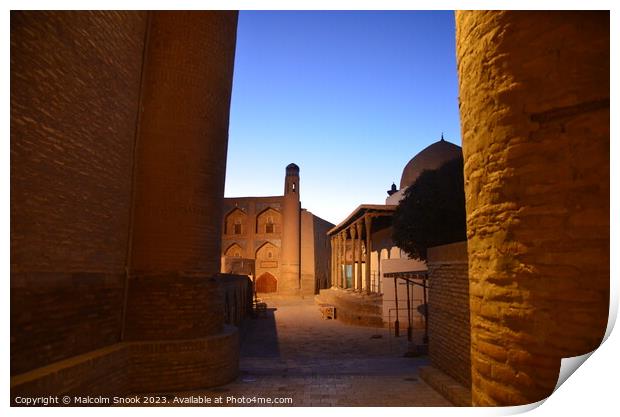 The Ancient City Of Khiva Print by Malcolm Snook