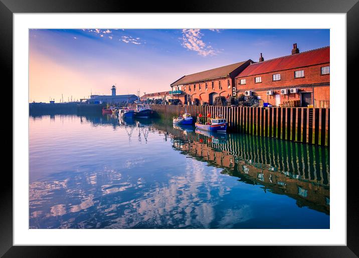 Scarborough Harbour Reflections Framed Mounted Print by Tim Hill
