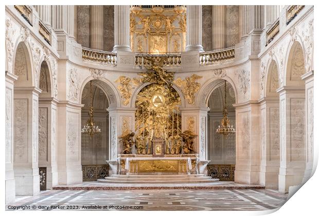 Chapel in Versailles Palace, Paris, France Print by Gary Parker