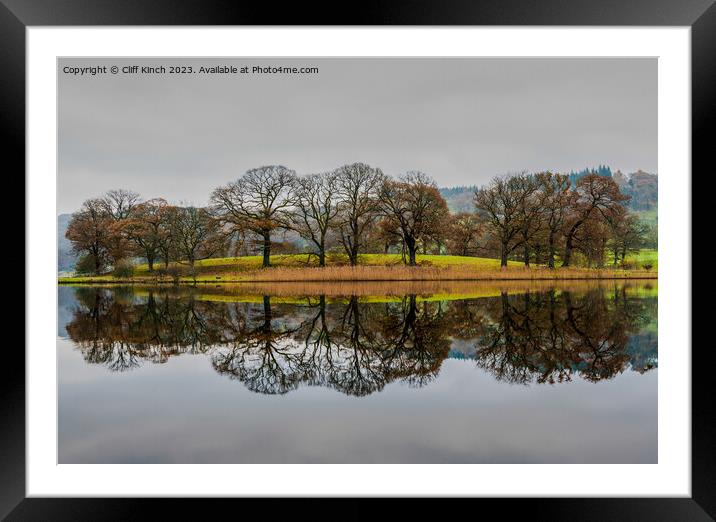 Autumn at Esthwaite Framed Mounted Print by Cliff Kinch