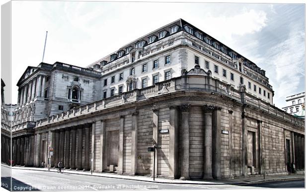 The Bank of England Canvas Print by Dawn O'Connor
