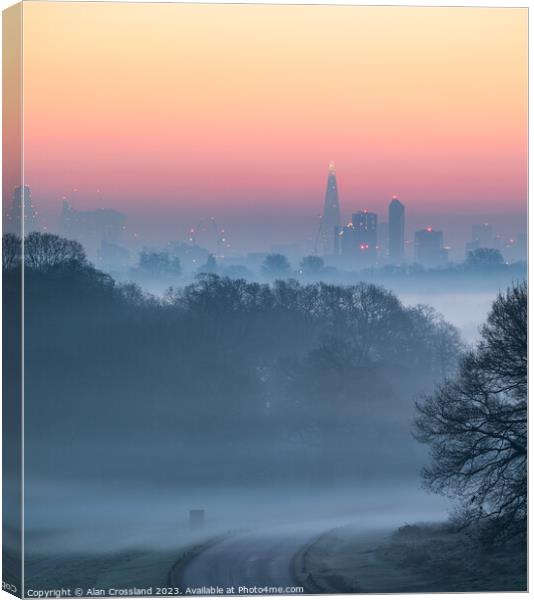 Dawn over London Canvas Print by Alan Crossland