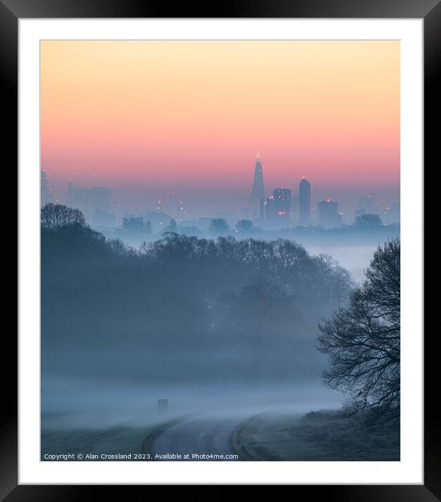 Dawn over London Framed Mounted Print by Alan Crossland