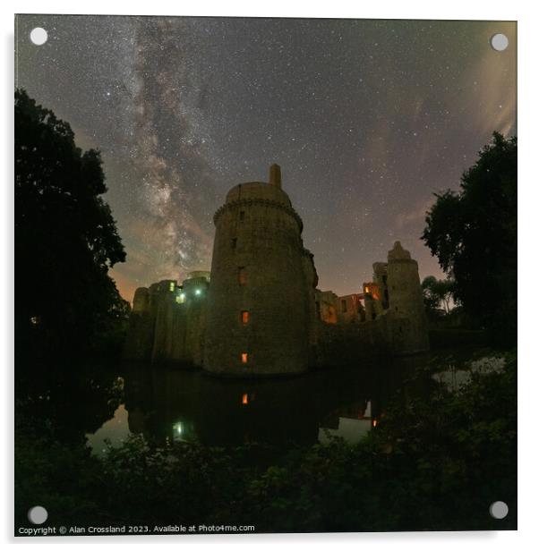 Milky Way Over the Chateau Acrylic by Alan Crossland