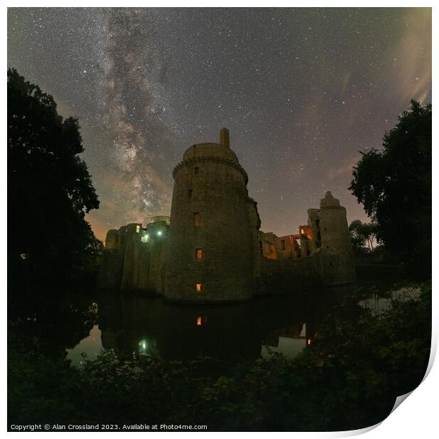 Milky Way Over the Chateau Print by Alan Crossland
