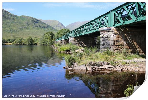 Loch Awe Railway Bridge Print by Jane Braat