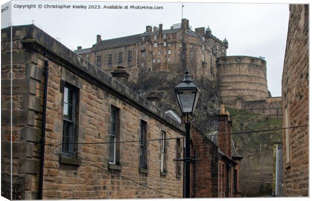 Edinburgh Castle from The Vennel Canvas Print by Christopher Keeley