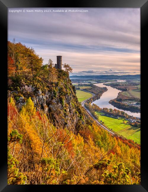 Autumn Colours and Kinnoull Hill  Framed Print by Navin Mistry