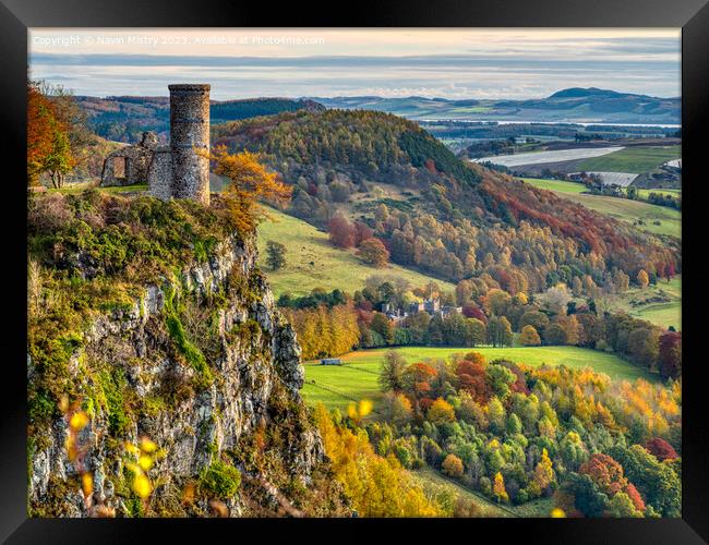 Kinnoull Hill Autumn Framed Print by Navin Mistry