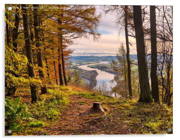 Kinnoull Hill View Point  Acrylic by Navin Mistry