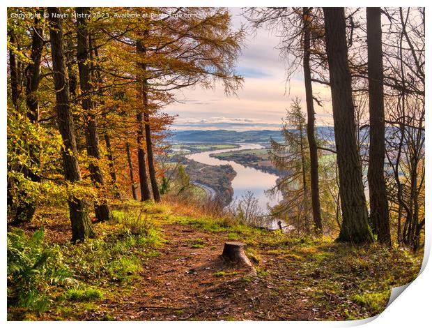 Kinnoull Hill View Point  Print by Navin Mistry