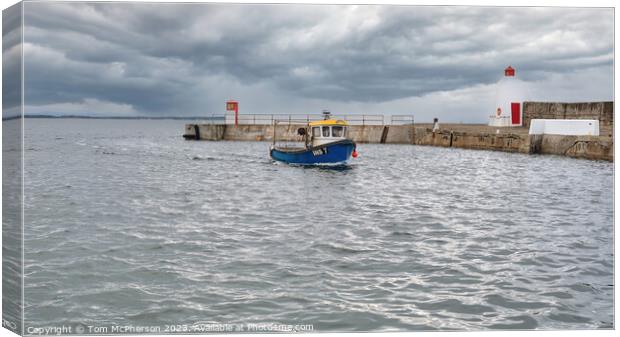 Lone Fishing Boat Canvas Print by Tom McPherson