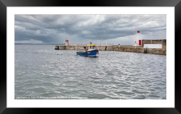 Lone Fishing Boat Framed Mounted Print by Tom McPherson