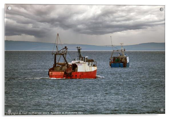 Moray Firth Fishing boats Acrylic by Tom McPherson