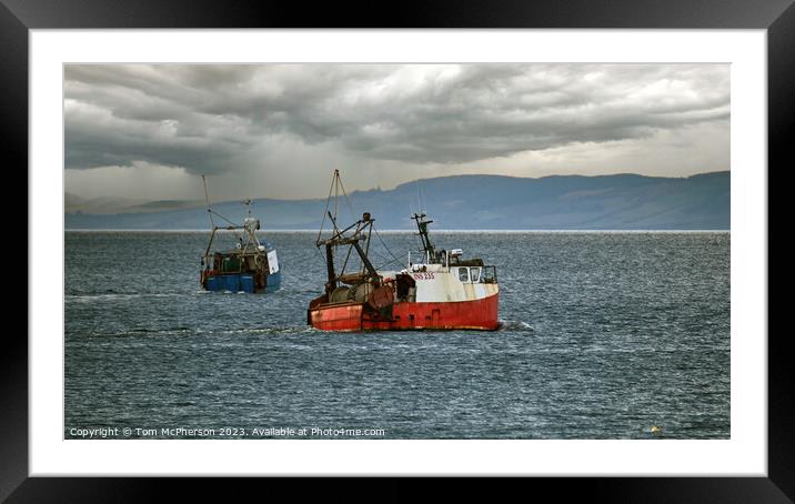 Moray Firth Fishing Fleet boats Framed Mounted Print by Tom McPherson