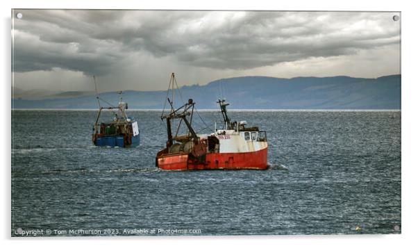 Moray Firth Fishing Fleet boats Acrylic by Tom McPherson