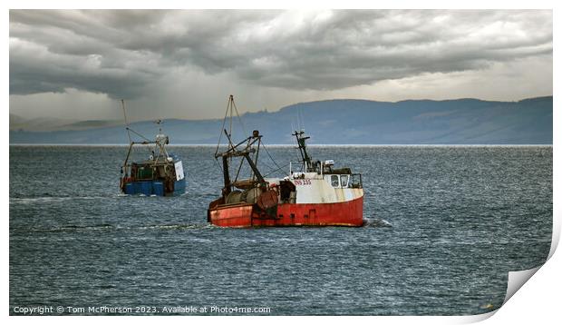 Moray Firth Fishing Fleet boats Print by Tom McPherson