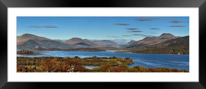 Ben Lomond from summit of Inchcailloch  Framed Mounted Print by yvonne & paul carroll