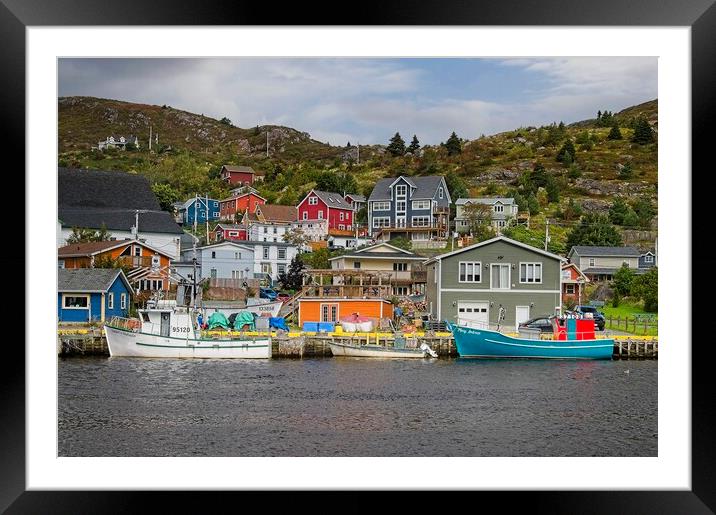 Petty Harbour Newfoundland and Labrador Framed Mounted Print by Martyn Arnold