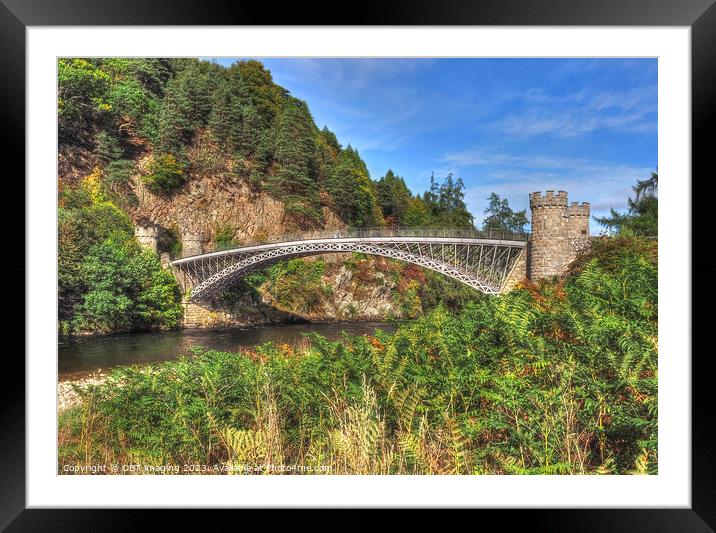 Craigellachie Bridge River Spey Morayshire Scotland Thomas Telford 1814  Framed Mounted Print by OBT imaging