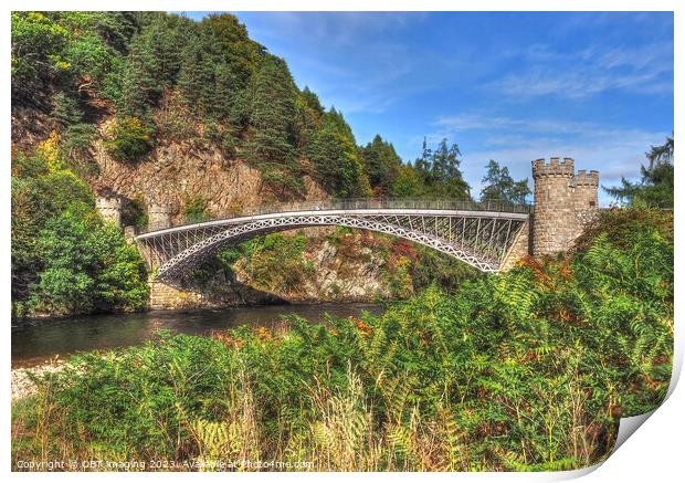 Craigellachie Bridge River Spey Morayshire Scotland Thomas Telford 1814  Print by OBT imaging