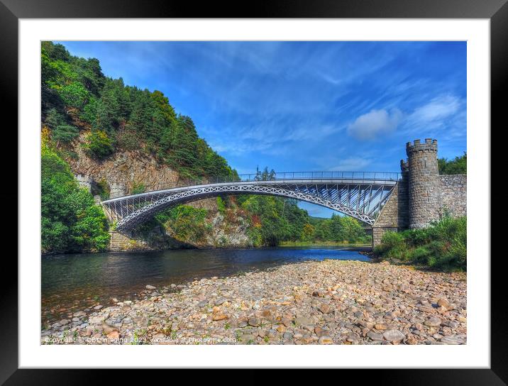 Craigellachie Bridge River Spey Moray Scottish Highlands 1814 Thomas Telford Framed Mounted Print by OBT imaging