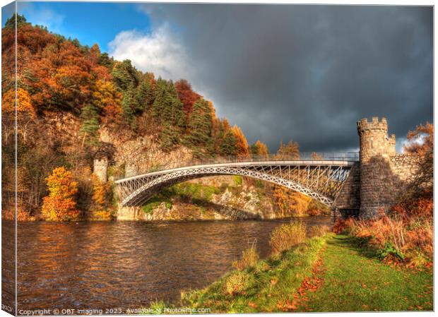 Craigellachie Bridge River Spey Moray Highland Scotland 1814 Thomas Telford Canvas Print by OBT imaging