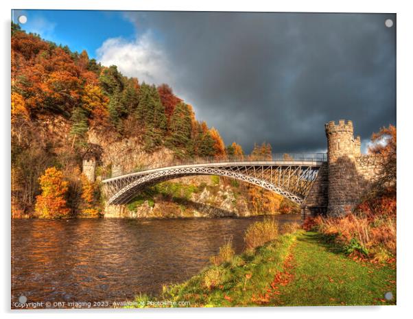 Craigellachie Bridge River Spey Moray Highland Scotland 1814 Thomas Telford Acrylic by OBT imaging