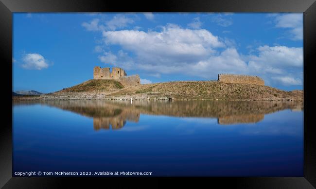 Scottish Castle by Loch Framed Print by Tom McPherson
