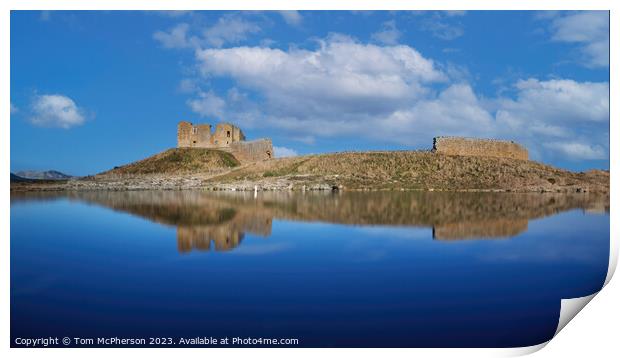 Scottish Castle by Loch Print by Tom McPherson