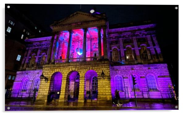 Liverpool Town Hall Illuminated Acrylic by Michele Davis