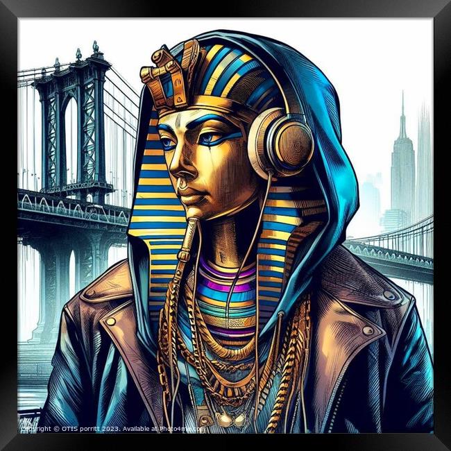 KING TUT BROOKLYN NYC 5 Framed Print by OTIS PORRITT