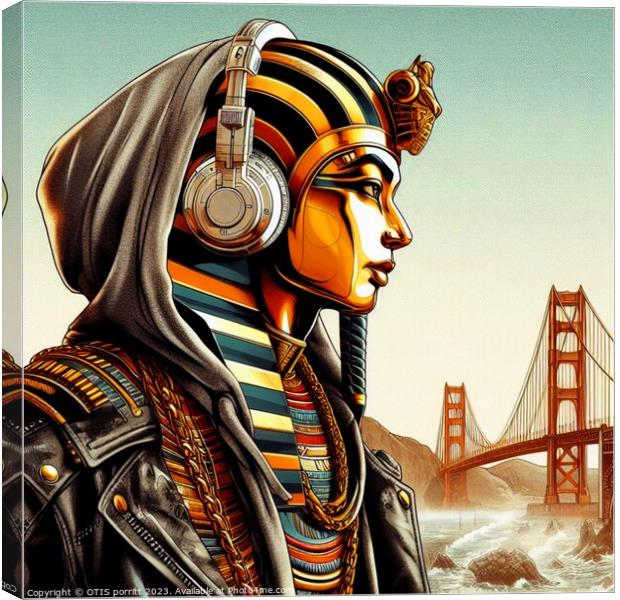 KING TUT GOLDEN GATE BRIDGE Canvas Print by OTIS PORRITT