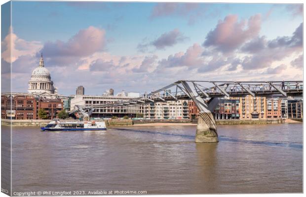 Millennium Bridge, London Canvas Print by Phil Longfoot
