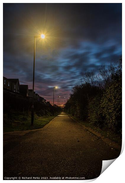 River Tees Pathway  Print by Richard Perks