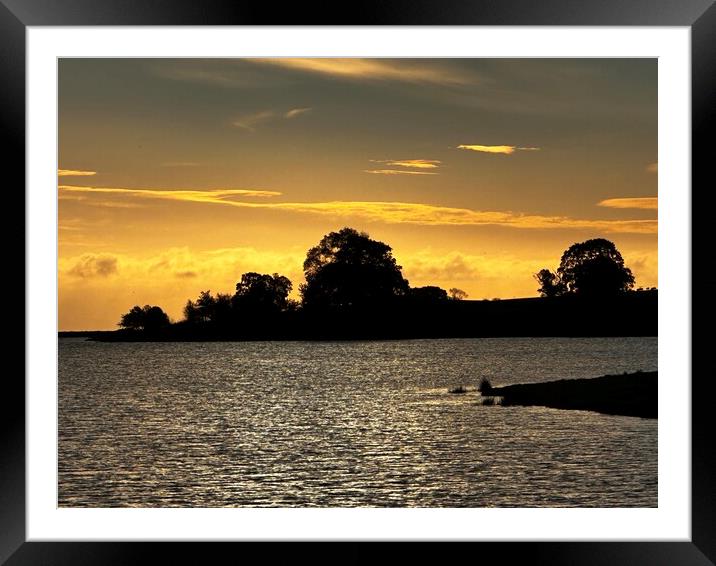 Sunrise in Staffordshire, Blithfield Reservoir  Framed Mounted Print by Dorin Budeanu