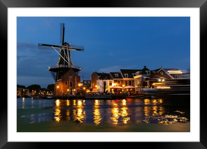 Historic Windmill de Adriaan in the old city centr Framed Mounted Print by Olga Peddi