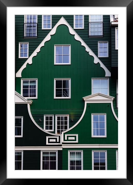Facade of the hoel in Zaandam. Netherlands Framed Mounted Print by Olga Peddi