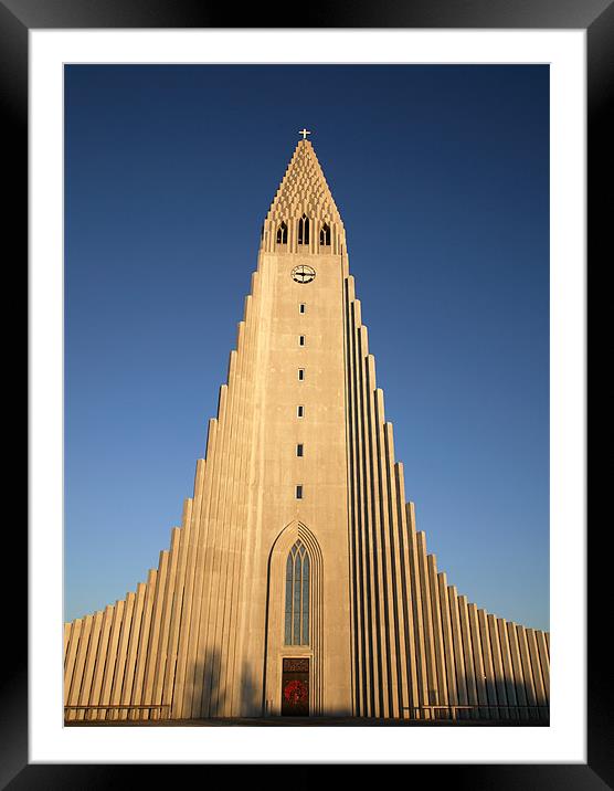 Reykjavik Cathedral Framed Mounted Print by david harding