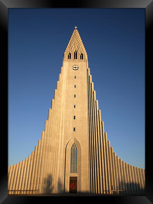 Reykjavik Cathedral Framed Print by david harding